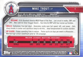 Mike Trout 2019 Bowman Card