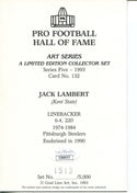 Jack Lambert Autographed 1st Day Cover Envelope (JSA)