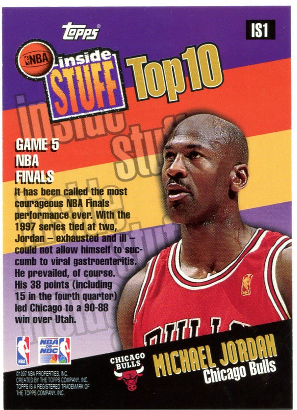 Michael Jordan Topps Inside Stuff Top 10