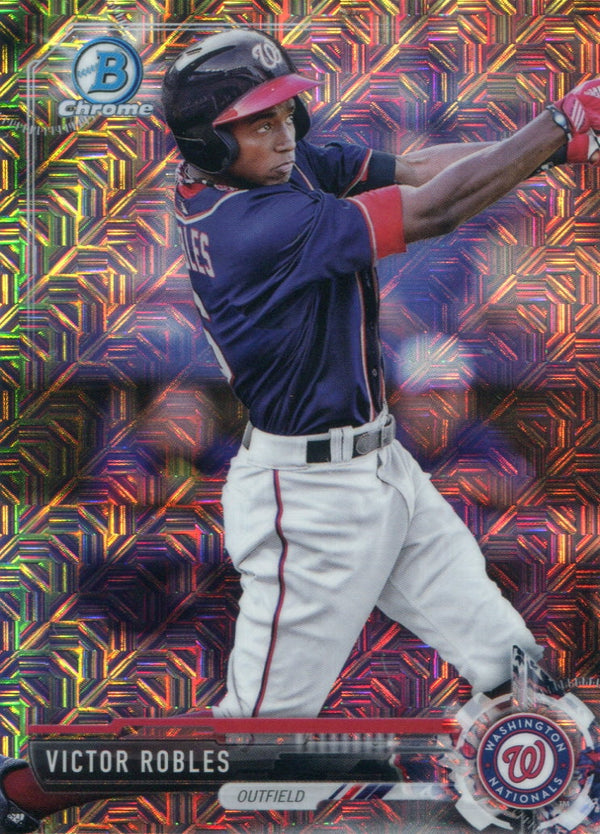 Victor Robles 2017 Bowman Chrome Mojo Refractor Rookie Card