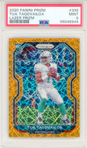 Tua Tagovailoa 2020 Panini Prizm Orange Lazer Prizm Rookie Card #339 (PSA Mint 9)