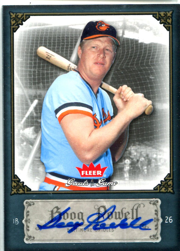 Boog Powell 2006 Fleer Greats of the Game Autographed Card