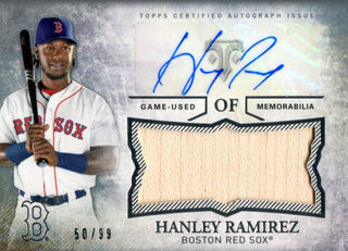 Hanley Ramirez Autographed 2015 Topps Triple Threads Bat Card