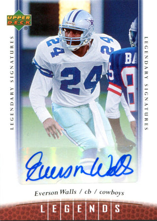 Everson Walls Autographed 2006 Upper Deck Legends Card