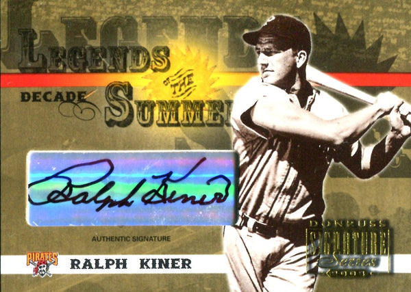 Ralph Kiner 2003 Donruss Autographed Card #7/10