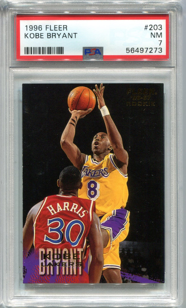 Kobe Bryant 1996 Fleer #203 PSA NM 7 Card