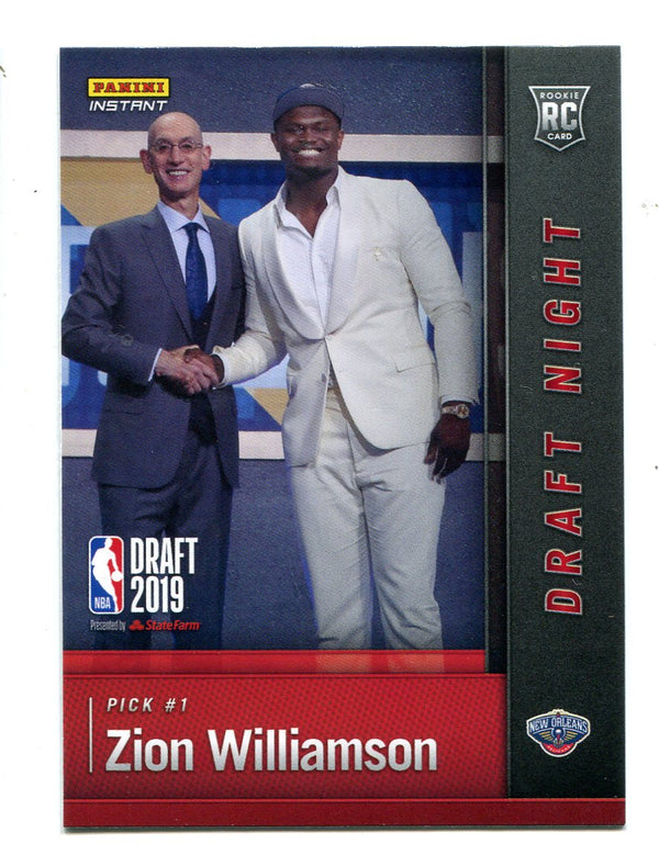Zion Williamson 2019 Panini Instant Draft Night RC