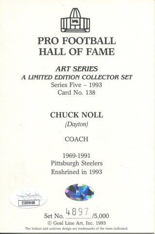 Chuck Noll 1st Day Cover Envelope (JSA)