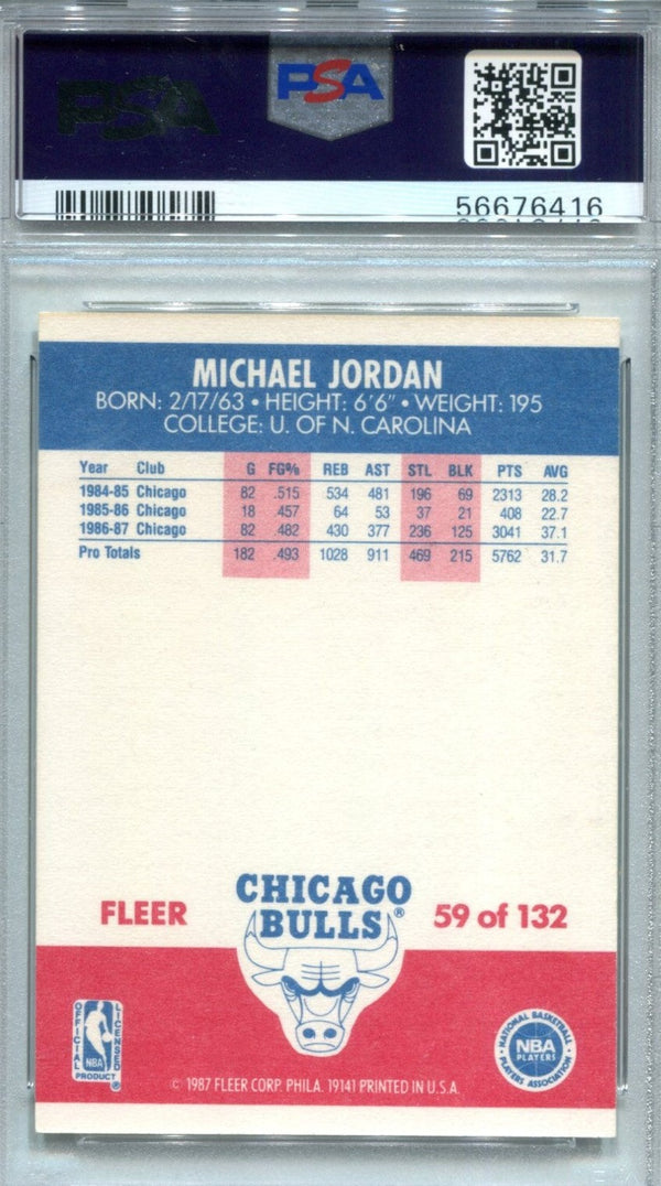 Michael Jordan 1987 Fleer #59 PSA NM-MT 8 Card