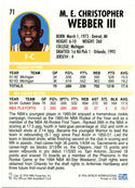 Chris Webber NBA Hoops 1994 Auto