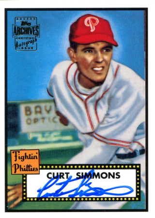 Curt Simmons Autographed 2001 Topps Archive Card