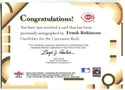 Frank Robinson 2001 Fleer Autographed Card