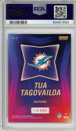 Tua Tagovailoa 2020 Panini Instant Draft Night Card Gem Mint 10