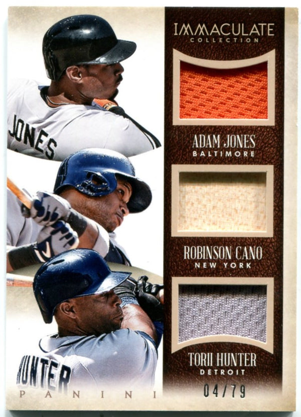 Adam Jones Robinson Cano Torii Hunter Panini Immaculate 2014 04/75