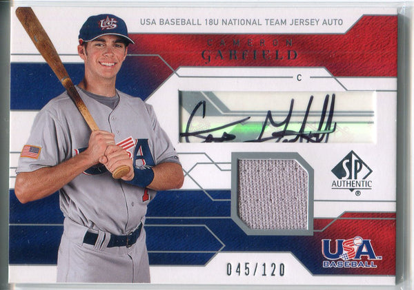 Cameron Garfield Autographed 2008 Upper Deck Sp Jersey Card