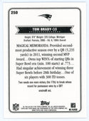 Tom Brady 2012 Topps Magic Mini Card #250
