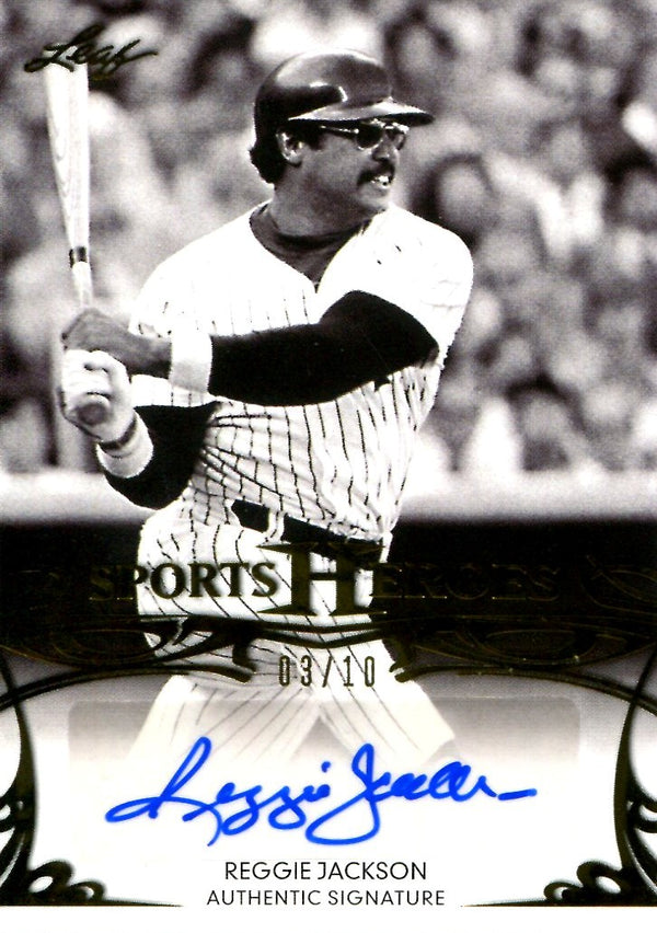 Reggie Jackson 2013 Leaf Sports Heroes Autographed Card #3/10