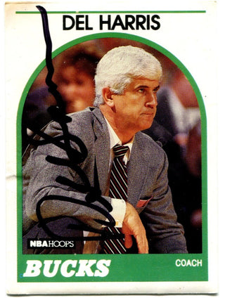 Del Harris NBA Hoops Auto 1989