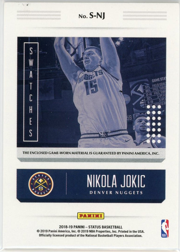 Nikola Jokic 2018-19 Panini Status Swatches Card