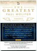 Paul Molitor Panini Immaculate Jersey Card 2014 37/49