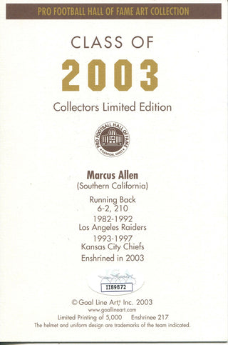 Marcus Allen 1st Day Cover Envelope (JSA)