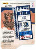 Jason Kidd 2010-11 Panini Playoff Contenders Patches Season Ticket Die Cut Card #37