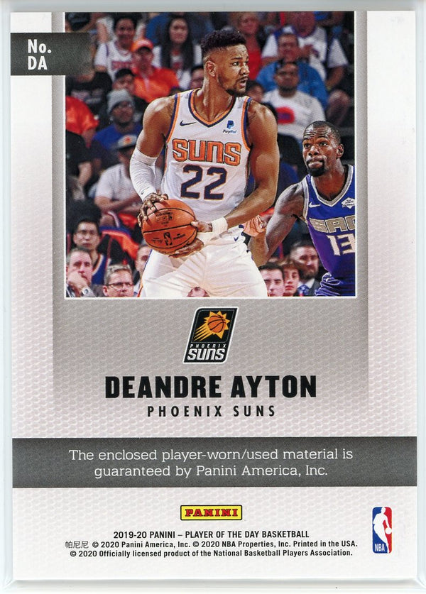 DeAndre Ayton 2019-20 Panini Player of the Day Jersey Card