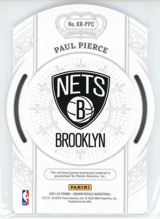 Paul Pierce 2021-22 Panini Crown Royale Knights of the Round Table Patch Card #KR-PPC