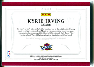 Kyrie Irving Autographed 2014-15 Panini National Treasures Air Apparent Jersey Card #AA-KI