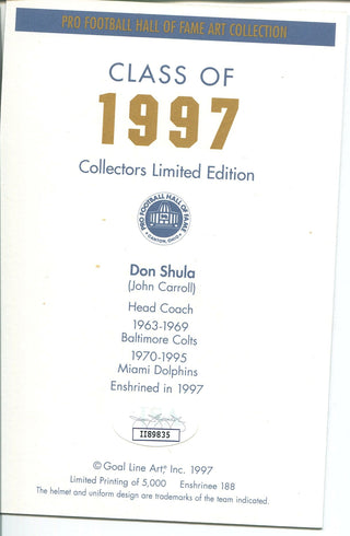 Don Shula 1st Day Cover Envelope (JSA)