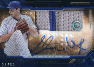 Steven Matz Autographed 2015 Topps Strata Game Used Jersey Card