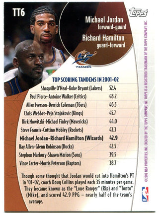 Michael Jordan Richard Hamilton Topps Top Tandems 2002