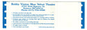 Bobby Vinton Blue Velvet Theatre October 14,1995 Full Concert Ticket