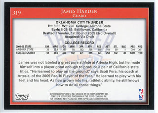 James Harden 2009-10 Topps Rookie Card #319
