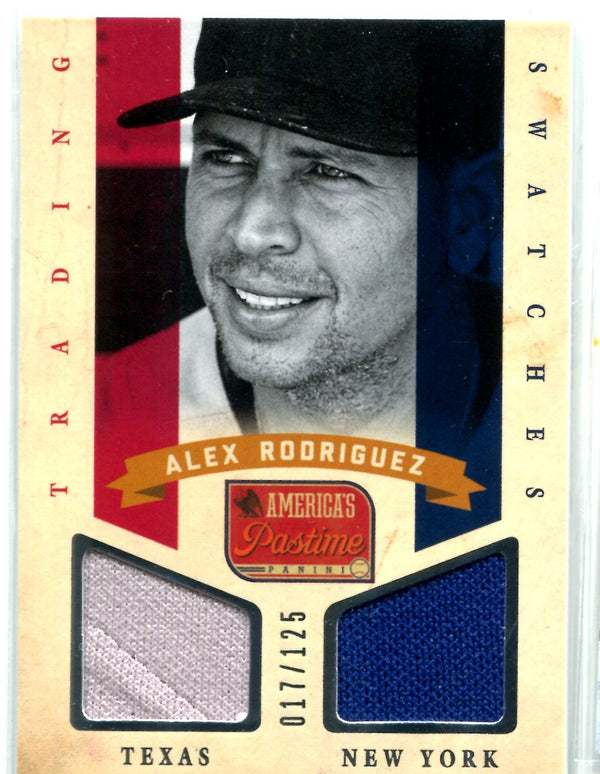 Alex Rodriguez 2014 America's Pastime Dual Relic Card #17/125