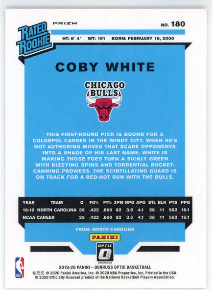 Coby White 2019-20 Panini Donruss Optic Pink Hyper Prizm Rookie