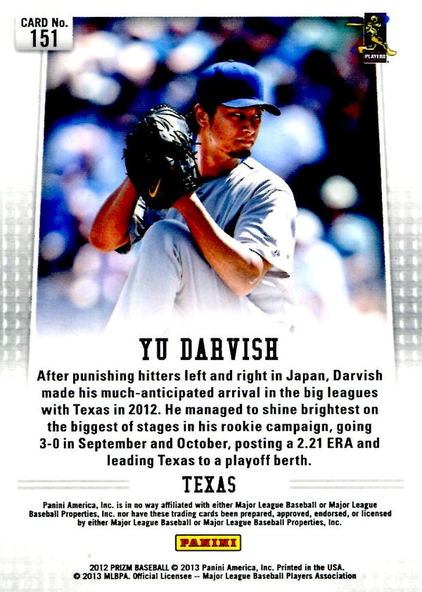 Yu Darvish 2012 Panini Prizm Rookie Card