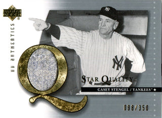 Casey Stengel 2003 Upper Deck Star Quality Jersey Card