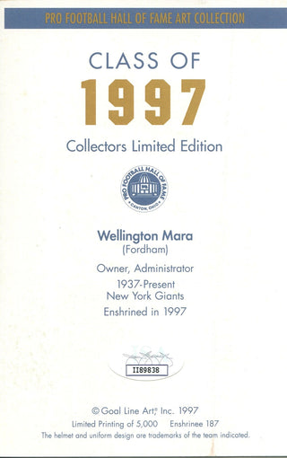 Wellington Mara 1st Day Cover Envelope (JSA)