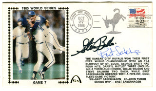 Steve Balboni & Bret Saberhagen 1985 World Series Autographed First Day Cover