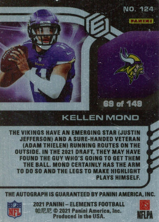 Kellen Mond 2021 Panini Elements Autographed Rookie Card #69/149