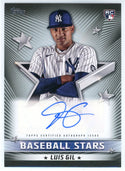 Luis Gil Autographed 2022 Topps Baseball Stars Series One Rookie Card #BSA-LG