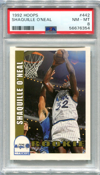 Shaquille O`Neal 1992 Hoops #442 PSA NM-MT 8 Card