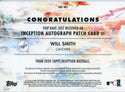 Will Smith Autographed 2020 Topps Inception Patch Card
