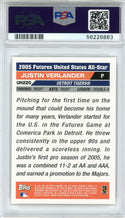 Justin Verlander 2005 Topps Rookie Card #UH220 (PSA)