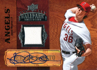 Jered Weaver Autographed 2008 Upper Deck Ballpark Collection Jersey Card