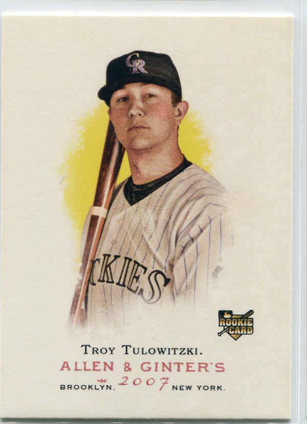 Troy Tulowitzki 2007 Topps Allen & Ginters Rookie Card