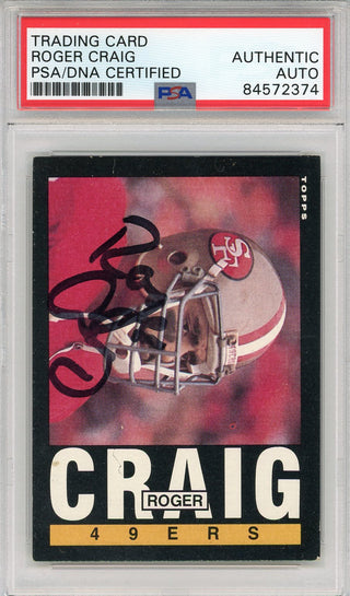 Roger Craig Autographed 1985 Topps Card (PSA)
