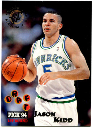 Jason Kidd 1994 Topps Stadium Club Unsigned Rookie Card