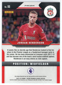 Jordan Henderson 2021-22 Panini Prizm Premier League Soccer Card #86
